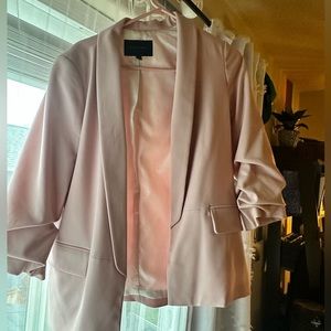 Banana republic slouch sleeve draped pink blazer